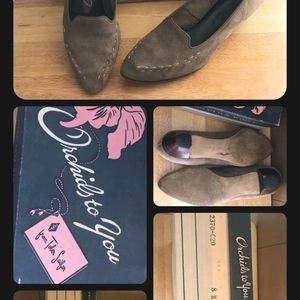 Vintage suede shoes tabor saifer orchids 8B